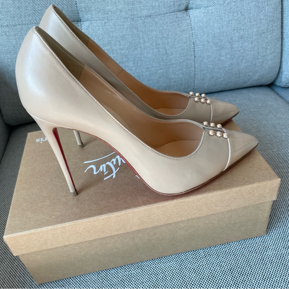 Christian Louboutin Predupump 100 Nude Leather